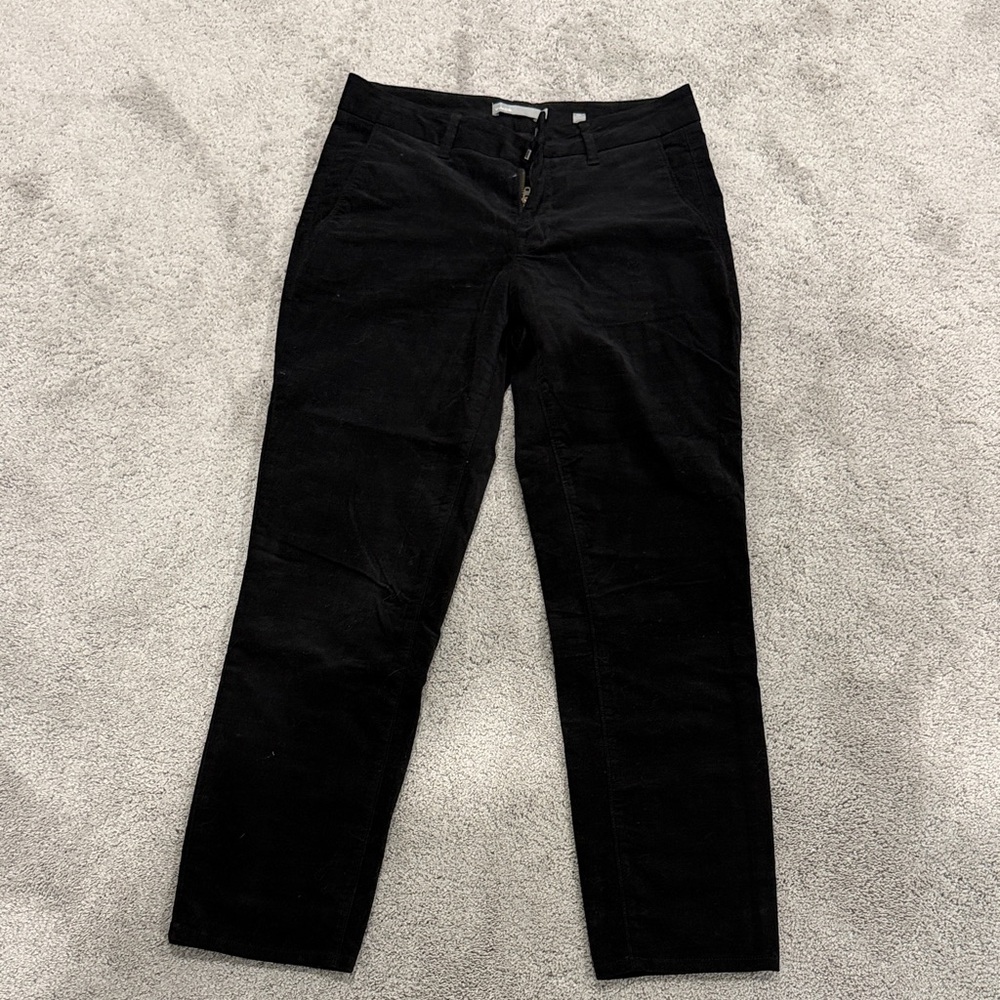 Vince Classic Black Corduroy Trousers